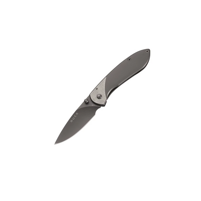 Buck Knives Couteau Buck Nobleman Lame 6.7cm Lisse Gris Manche Inox - 327TTS 4 Buck Knives Couteau Buck Nobleman Lame 6.7cm Lisse Gris Manche Inox - 327TTS – Image 2