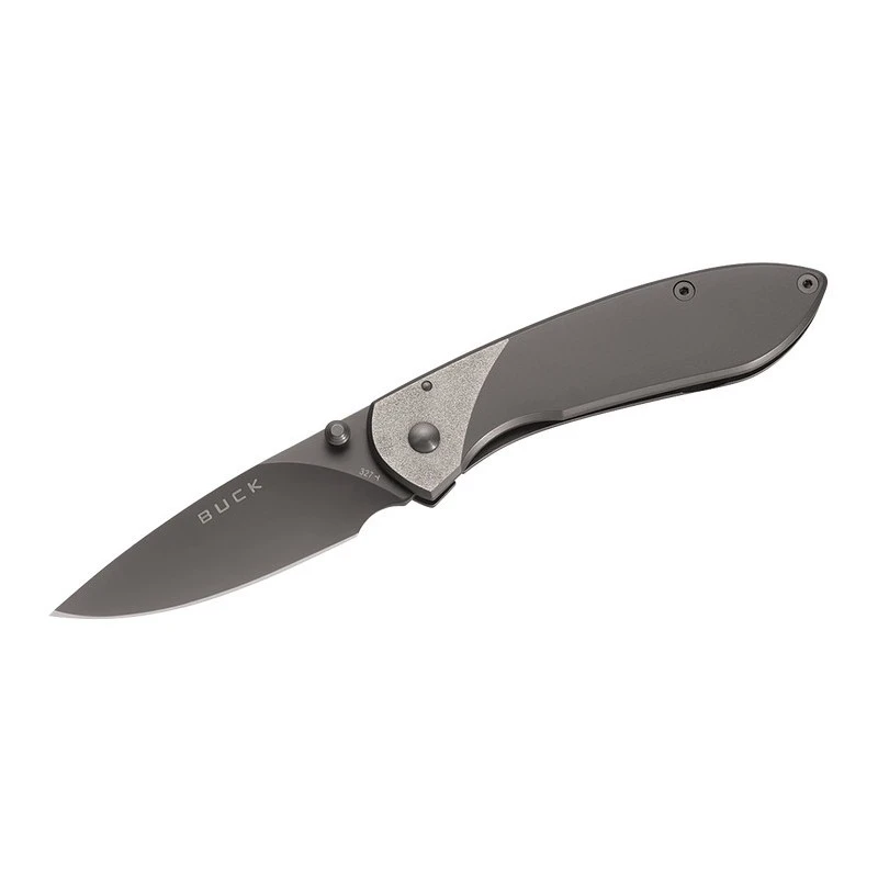 Buck Knives Couteau Buck Nobleman Lame 6.7cm Lisse Gris Manche Inox - 327TTS 3 Buck Knives Couteau Buck Nobleman Lame 6.7cm Lisse Gris Manche Inox - 327TTS