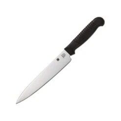 Couteau Spyderco Utility Lame 16.5cm Lisse Satin Manche Sermollan - K04PBK