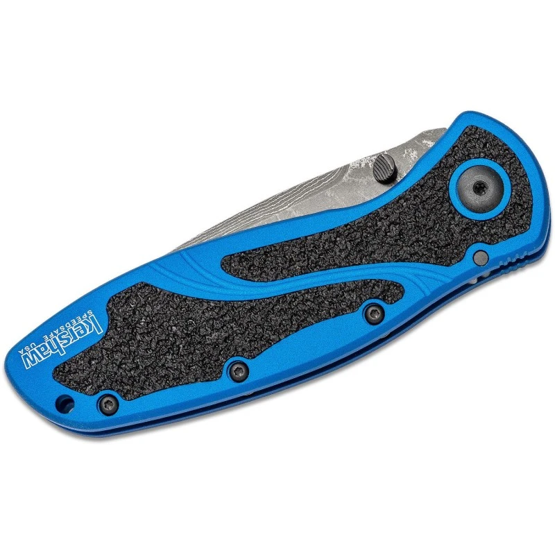 Couteau Blur A/O Damascus Bleu KERSHAW 4 Couteau Blur A/O Damascus Bleu KERSHAW – Image 2