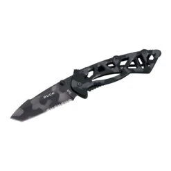 Buck Knives Couteau Buck Bones Lame 7.6cm Semi-dentelée Camouflage Manche Inox - 870CMX