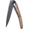 Couteau Deejo Lame 9.5cm Lisse Noire Manche Bois Genévrier -Couteaux Séries Magasin couteau deejo lame 95cm lisse noire manche bois genevrier