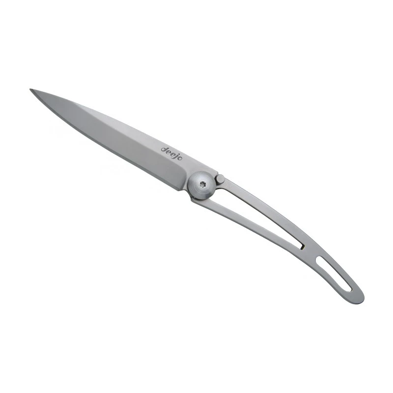 Couteau Deejo Tout Inox 420 Lame 8cm Lisse 5 Couteau Deejo Tout Inox 420 Lame 8cm Lisse – Image 3