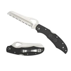 Couteau Spyderco Byrd Cara Cara 2 Noir Lame Dentelée 10cm Manche FRN (fibre De Verre Et Nylon Polymère) BY17SBK2 -Couteaux Séries Magasin couteau spyderco byrd cara cara 2 noir lame dentelee 10cm manche frn fibre de verre et nylon polymere by17sbk2 2