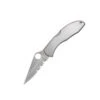Couteau Spyderco Delica Lame 7.3cm Semi-dentelée Satin Manche Inox - C11PS -Couteaux Séries Magasin couteau spyderco delica lame 73cm semi dentelee satin manche inox c11ps