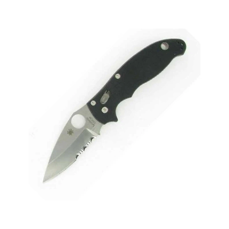 Couteau Spyderco Manix 2 Lame 8.6cm Semi-dentelée Anthracite Manche G-10 (Fibre De Verre) - C101GPS2 3 Couteau Spyderco Manix 2 Lame 8.6cm Semi-dentelée Anthracite Manche G-10 (Fibre De Verre) - C101GPS2