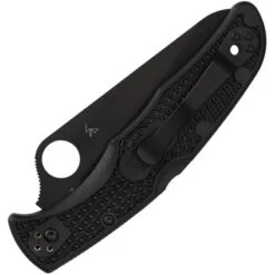 Couteau Spyderco Pacific Salt II Lame 9.6cm Dentelée Noir Manche FRN (Nylon Renforcé) - C91SBBK2 -Couteaux Séries Magasin couteau spyderco pacific salt ii lame 96cm dentelee noir manche frn nylon renforce c91sbbk2 1
