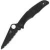 Couteau Spyderco Pacific Salt II Lame 9.6cm Dentelée Noir Manche FRN (Nylon Renforcé) - C91SBBK2 -Couteaux Séries Magasin couteau spyderco pacific salt ii lame 96cm dentelee noir manche frn nylon renforce c91sbbk2