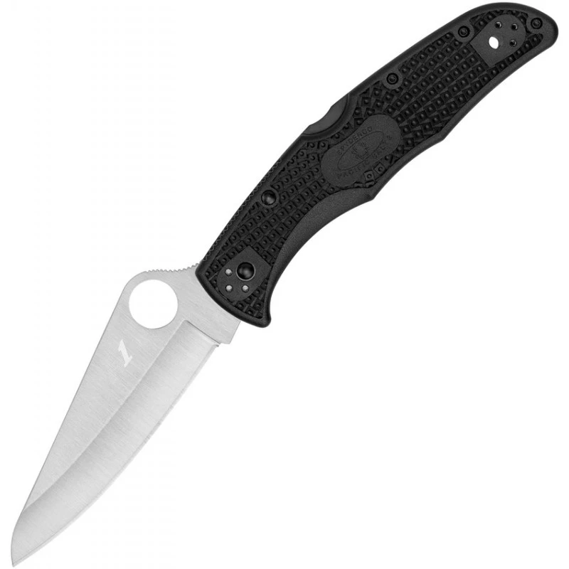 Couteau Spyderco Pacific Salt II Lame 9.6cm Lisse Satin Manche FRN (Nylon Renforcé) - C91PBK2 3 Couteau Spyderco Pacific Salt II Lame 9.6cm Lisse Satin Manche FRN (Nylon Renforcé) - C91PBK2