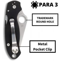 Couteau Spyderco PARA 3 Lame 7.5cm Lisse Acier Manche G-10 (Fibre De Verre) - C223GP 11 Couteau Spyderco PARA 3 Lame 7.5cm Lisse Acier Manche G-10 (Fibre De Verre) - C223GP -Couteaux Séries Magasin couteau spyderco para 3 lame 75cm lisse acier manche g 10 fibre de verre c223gp 4