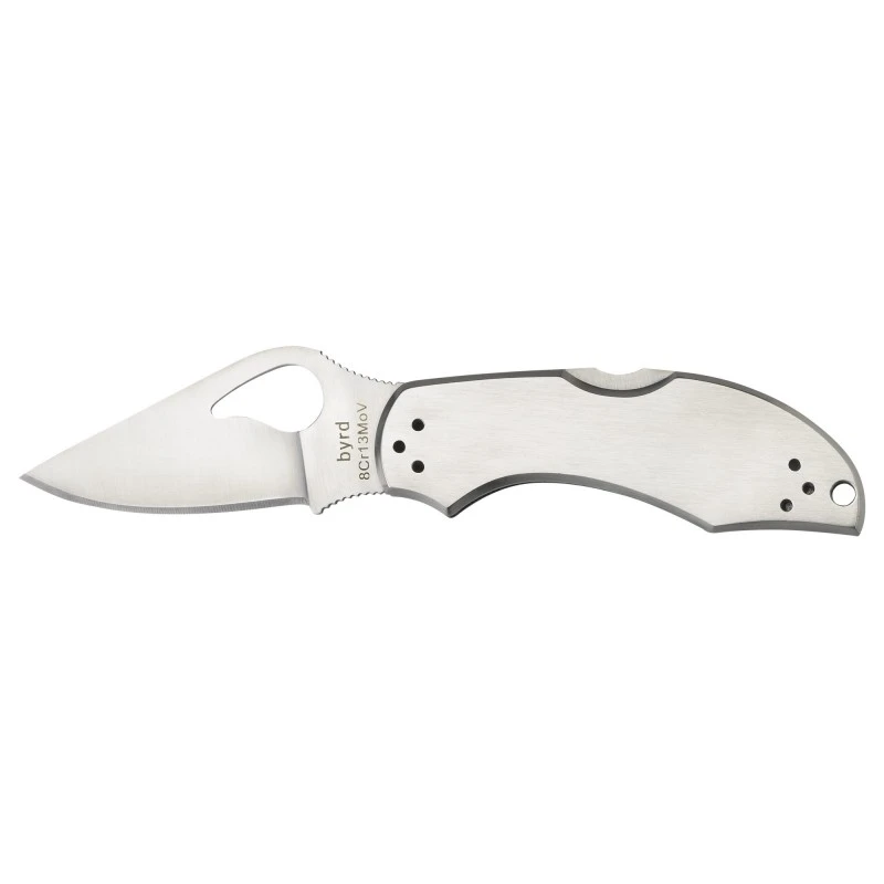 Couteau Spyderco Robin Lame Lisse 6cm Manche Acier Inoxydable BY10P2 3 Couteau Spyderco Robin Lame Lisse 6cm Manche Acier Inoxydable BY10P2
