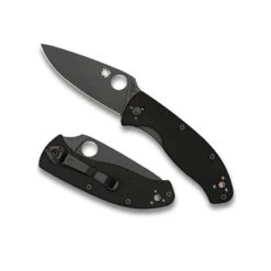 Couteau Spyderco Tenacious Lame 8.6cm Lisse Noir Manche G-10 (Fibre De Verre) - C122GBBKP