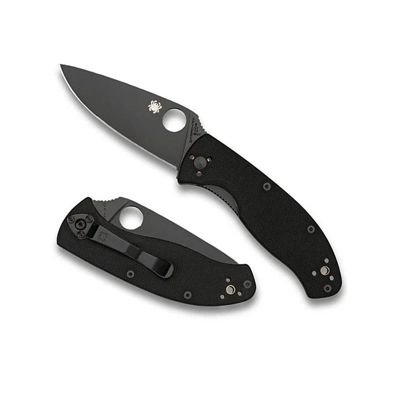 Couteau Spyderco Tenacious Lame 8.6cm Lisse Noir Manche G-10 (Fibre De Verre) - C122GBBKP 3 Couteau Spyderco Tenacious Lame 8.6cm Lisse Noir Manche G-10 (Fibre De Verre) - C122GBBKP