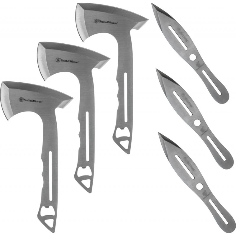 Ensemble De Hache Et Couteau à Lancer Smith & Wesson 3 Ensemble De Hache Et Couteau à Lancer Smith & Wesson