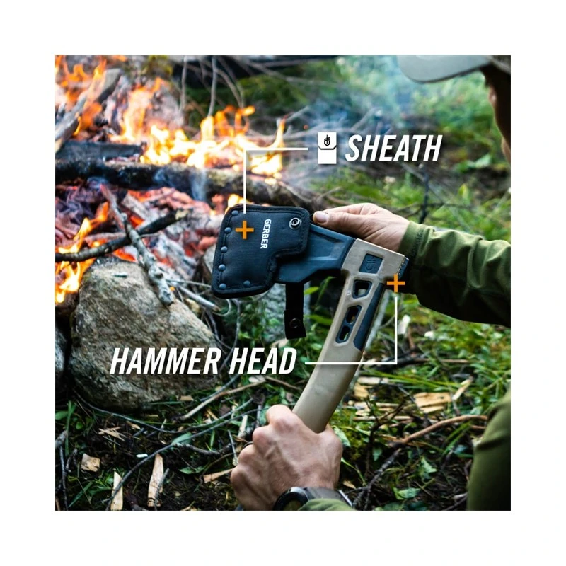 Hache Bushcraft 38cm Gris GERBER 8 Hache Bushcraft 38cm Gris GERBER – Image 6